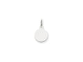FJC Finejewelers 14 kt White Gold Personalized Plain .009 Gauge Round Engravable Disc Charm 16 x 10 mm