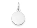 FJC Finejewelers 14 kt White Gold Personalized Plain .013 Gauge Round Engravable Disc Charm 16 x 10 mm