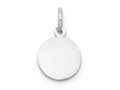 FJC Finejewelers 14 kt White Gold Personalized Plain .018 Gauge Round Engravable Disc Charm 16 x 12 mm
