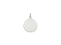 FJC Finejewelers 14 kt White Gold Personalized Plain .011 Gauge Round Engravable Disc Charm 25 x 18 mm