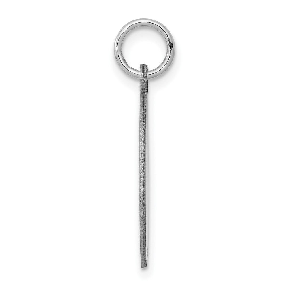 FJC Finejewelers 14 kt White Gold Personalized Plain .027 Gauge Round Engravable Disc Charm 25 x 18 mm