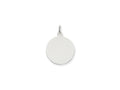 FJC Finejewelers 14 kt White Gold Personalized Plain .013 Gauge Round Engravable Disc Charm 27 x 20 mm