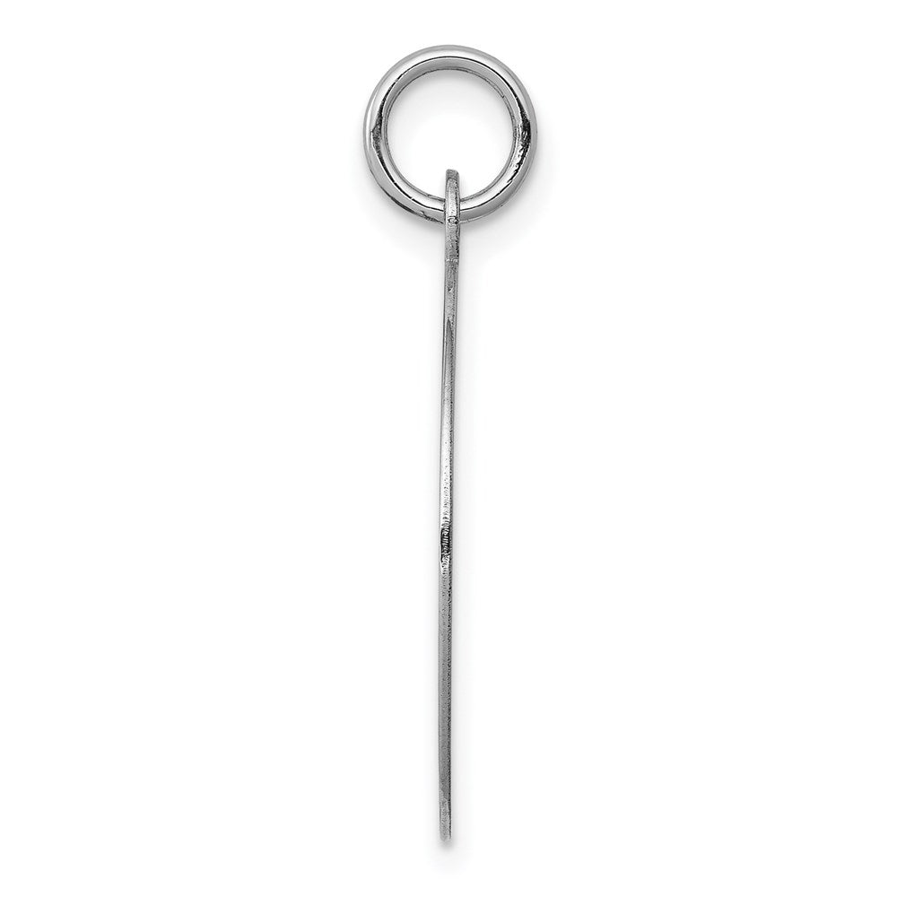 FJC Finejewelers 14 kt White Gold Personalized Plain .018 Gauge Round Engravable Disc Charm 27 x 19 mm