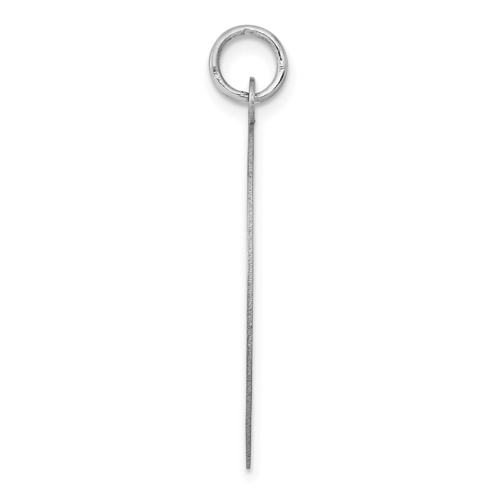 FJC Finejewelers 14 kt White Gold Personalized Plain .018 Gauge Round Engravable Disc Charm 28 x 24 mm