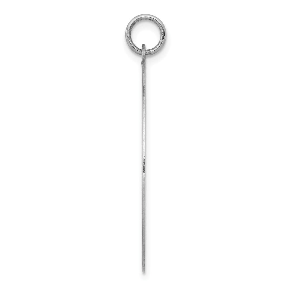 FJC Finejewelers 14 kt White Gold Personalized Plain .018 Gauge Round Engravable Disc Charm 29 x 25 mm