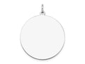 FJC Finejewelers 14 kt White Gold Personalized Plain .018 Gauge Round Engravable Disc Charm 29 x 25 mm