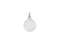 FJC Finejewelers 14 kt White Gold Personalized Plain .013 Gauge Round Engravable Disc Charm 19 x 13 mm