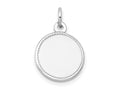 FJC Finejewelers 14 kt White Gold Personalized Plain .018 Gauge Round Engravable Disc Charm 19 x 13 mm