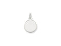 FJC Finejewelers 14 kt White Gold Personalized Plain .011 Gauge Round Engravable Disc Charm 20 x 13 mm