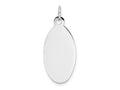 FJC Finejewelers 14 kt White Gold Personalized Plain .018 Gauge Elliptical Engravable Disc Charm 30 x 12 mm