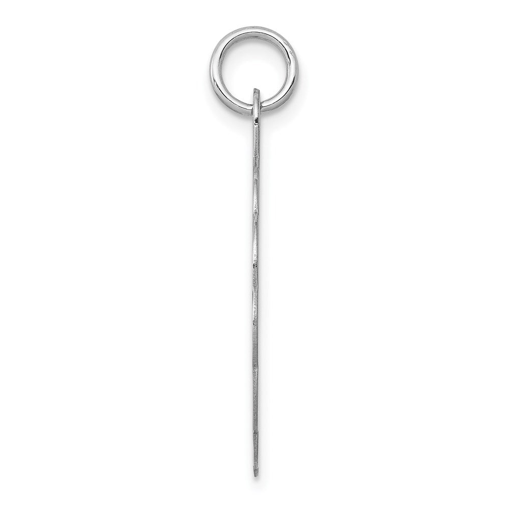 FJC Finejewelers 14 kt White Gold Bright Cut  .018 Gauge Engraveable Scalloped Disc Charm 29 mm x 24 mm