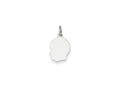 FJC Finejewelers 14 kt White Gold Personalized White Plain Small.009 Depth Facing Left Engravable Boy Charm 18 x 10 mm