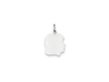 FJC Finejewelers 14 kt White Gold Personalized White Plain Medium.011 Depth Facing Right Engravable Girl Charm 22 x 13 m