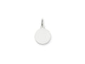 FJC Finejewelers 14 kt White Gold Round Disc Charm Personalized 19 x 12mm