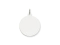 FJC Finejewelers 14 kt White Gold Personalized Round Disc Charm 29 mm x 22 mm