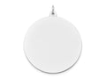 FJC Finejewelers 14 kt White Gold Personalized Round Disc Charm 39 x 32 mm