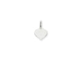 FJC Finejewelers 14 kt White Gold Small Heart Disc Charm 14 mm x 10 mm