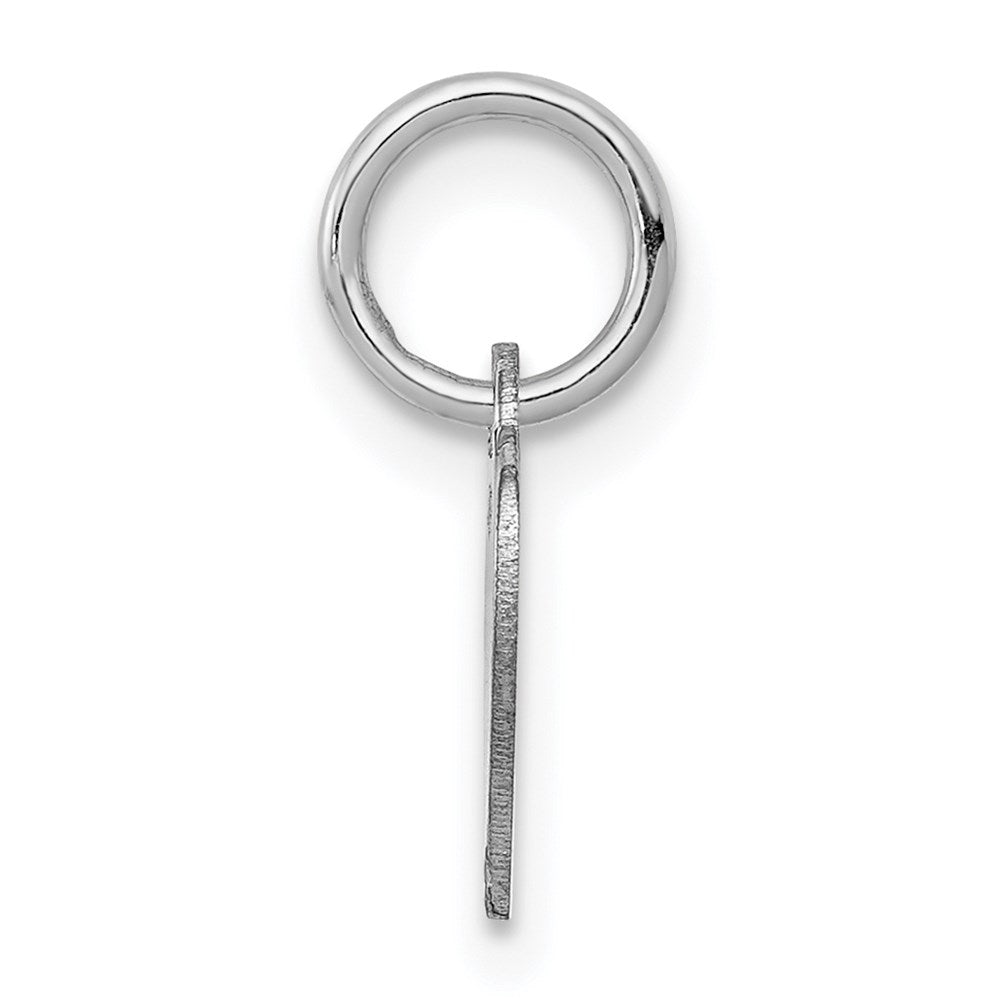 FJC Finejewelers 14 kt White Gold Heart Disc Charm 14 x 10mm