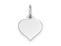 FJC Finejewelers 14 kt White Gold Heart Disc Charm 14 x 10mm