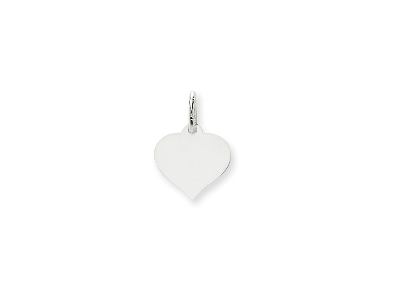 FJC Finejewelers 14 kt White Gold Heart Disc Charm 17 x 12mm