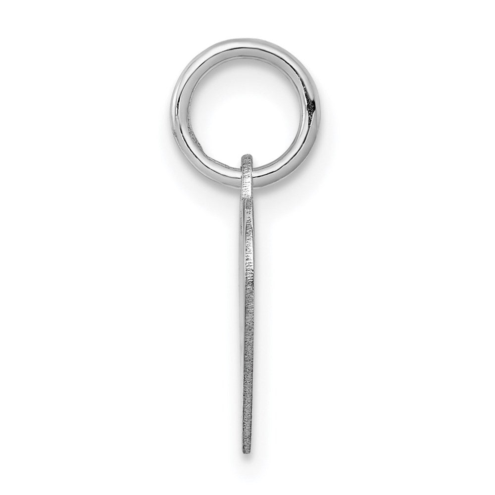FJC Finejewelers 14 kt White Gold Heart Disc Charm 17 mm x 12 mm