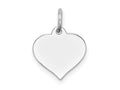 FJC Finejewelers 14 kt White Gold Heart Disc Charm 17 mm x 12 mm
