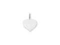FJC Finejewelers 14 kt White Gold Heart Disc Charm 18 x 14 mm