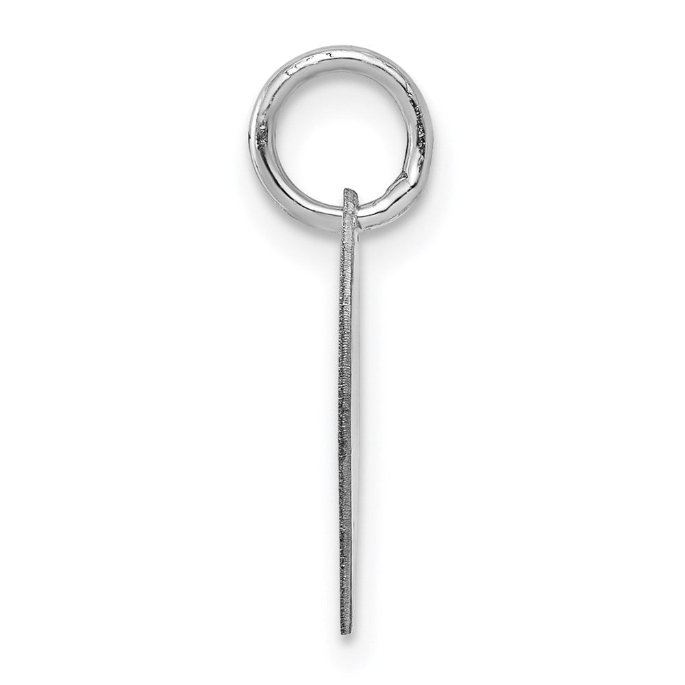 FJC Finejewelers 14 kt White Gold Heart Disc Charm 18 mm x 14 mm