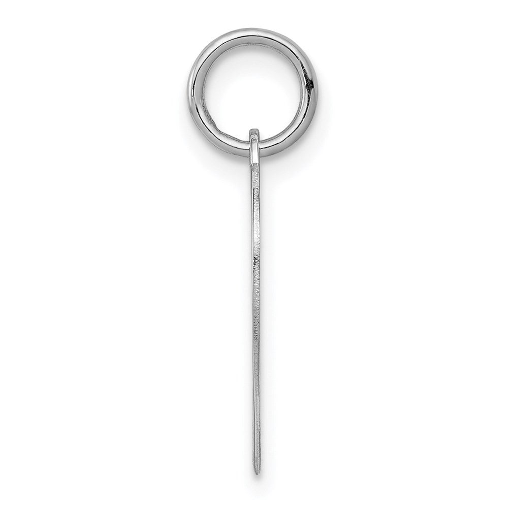 FJC Finejewelers 14 kt White Gold Heart Disc Charm 19 mm x 17 mm