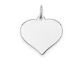 FJC Finejewelers 14 kt White Gold Heart Disc Charm 19 mm x 17 mm