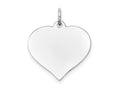 FJC Finejewelers 14 kt White Gold Heart Disc Charm 23 mm x 18 mm
