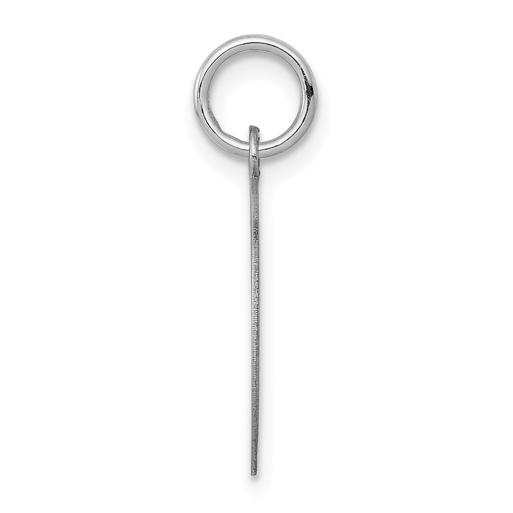 FJC Finejewelers 14 kt White Gold Personalized Plain .018 Gauge Circular Engravable Disc Charm 21 x 15 mm