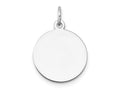 FJC Finejewelers 14 kt White Gold Personalized Plain .018 Gauge Circular Engravable Disc Charm 21 x 15 mm