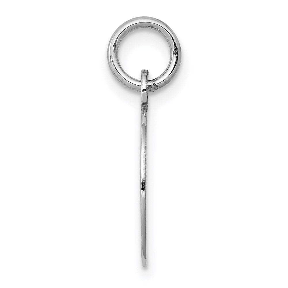 FJC Finejewelers 14 kt White Gold Bright Cut Etched .018 Gauge Engraveable Round Disc Charm 20 mm x 13 mm