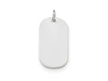 FJC Finejewelers 14 kt White Gold Plain .009 Gauge Engraveable Dog Tag Charm 26 mm x 14 mm