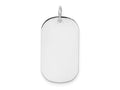 FJC Finejewelers 14 kt White Gold Plain .018 Gauge Engraveable Dog Tag Disc Charm 26 mm x 14 mm