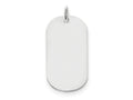 FJC Finejewelers 14 kt White Gold Plain .011 Gauge Engraveable Dog Tag Disc Charm 33 mm x 16 mm
