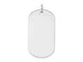 FJC Finejewelers 14 kt White Gold Plain .027 Gauge Engraveable Dog Tag Disc Charm 33 mm x 16 mm