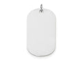 FJC Finejewelers 14 kt White Gold Plain .013 Gauge Engraveable Dog Tag Disc Charm 37 mm x 20 mm