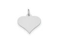FJC Finejewelers 14 kt White Gold Plain .011 Gauge Engraveable Heart Disc Charm 21 mm x 19 mm