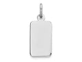 FJC Finejewelers 14 kt White Gold Personalized Plain .009 Gauge Rectangular Engravable Charm 21 x 8 mm