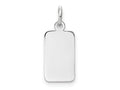 FJC Finejewelers 14 kt White Gold Personalized Plain .013 Gauge Rectangular Engravable Charm 19 x 8 mm