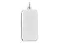 FJC Finejewelers 14 kt White Gold Personalized Plain .011 Gauge Rectangular Engravable Charm 32 x 13 mm