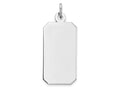 FJC Finejewelers 14 kt White Gold Personalized Plain .011 Gauge Rectangular Engravable Charm 25 x 11 mm