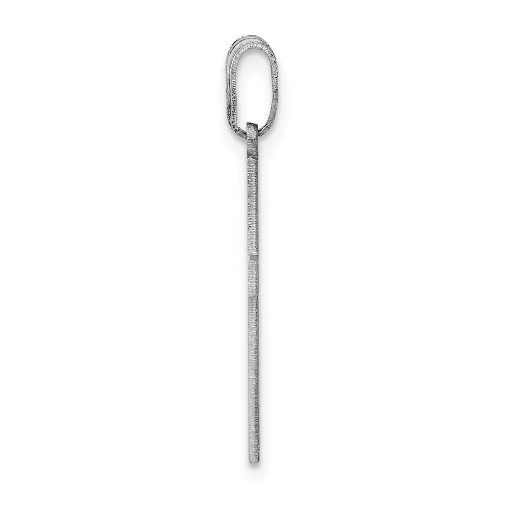 FJC Finejewelers 14 kt White Gold Polished Cross Charm 26 mm x 11 mm
