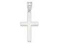 FJC Finejewelers 14 kt White Gold Polished Cross Charm 26 mm x 11 mm