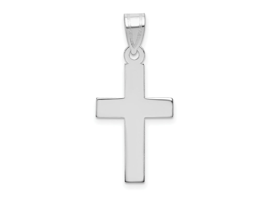 FJC Finejewelers 14 kt White Gold Polished Cross Charm 30 mm x 15 mm