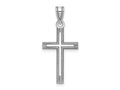 FJC Finejewelers 14 kt White Gold Solid Laser Etched Cross Charm 28 mm x 15 mm