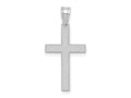 FJC Finejewelers 14 kt White Gold Florentine Satin Latin Cross Charm 25 mm x 12 mm