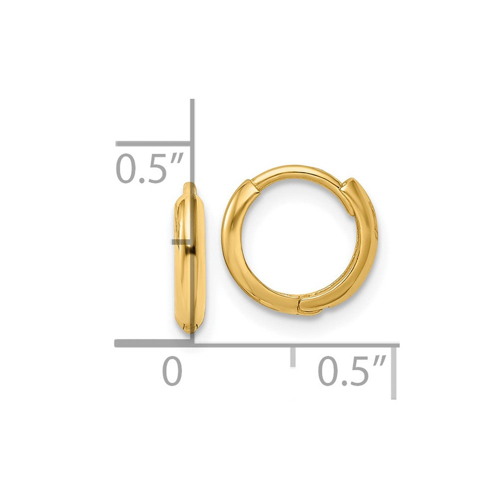 FJC Finejewelers 14 kt Yellow Gold Polished Hinged Hoop Earrings 10 x 10 mm
